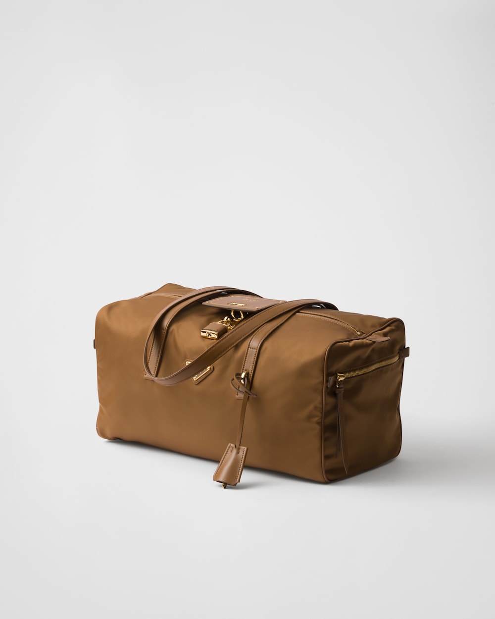 Large Re-Nylon Top-Handle Bag With Padlock - Image 2